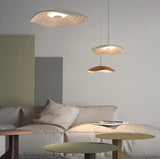 Valentina Modern LED Pendant Light with Curved Resin Shade for Kitchen and Dining Room