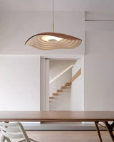 Valentina Modern LED Pendant Light with Curved Resin Shade for Kitchen and Dining Room