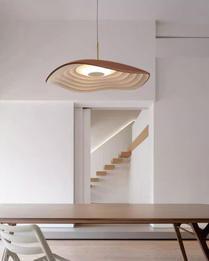 Valentina Modern LED Pendant Light with Curved Resin Shade for Kitchen and Dining Room