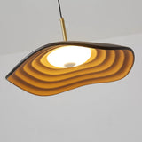 Valentina Modern LED Pendant Light with Curved Resin Shade for Kitchen and Dining Room