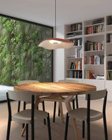 Valentina Modern LED Pendant Light with Curved Resin Shade for Kitchen and Dining Room