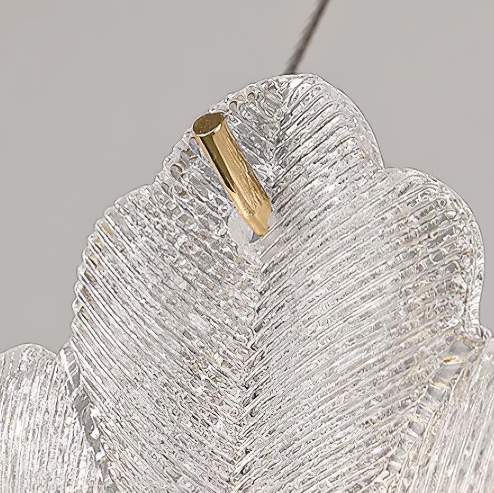 Valery Modern Glass Petal Chandelier Gold Luxury Flush Mount Ceiling Light for Dining Room