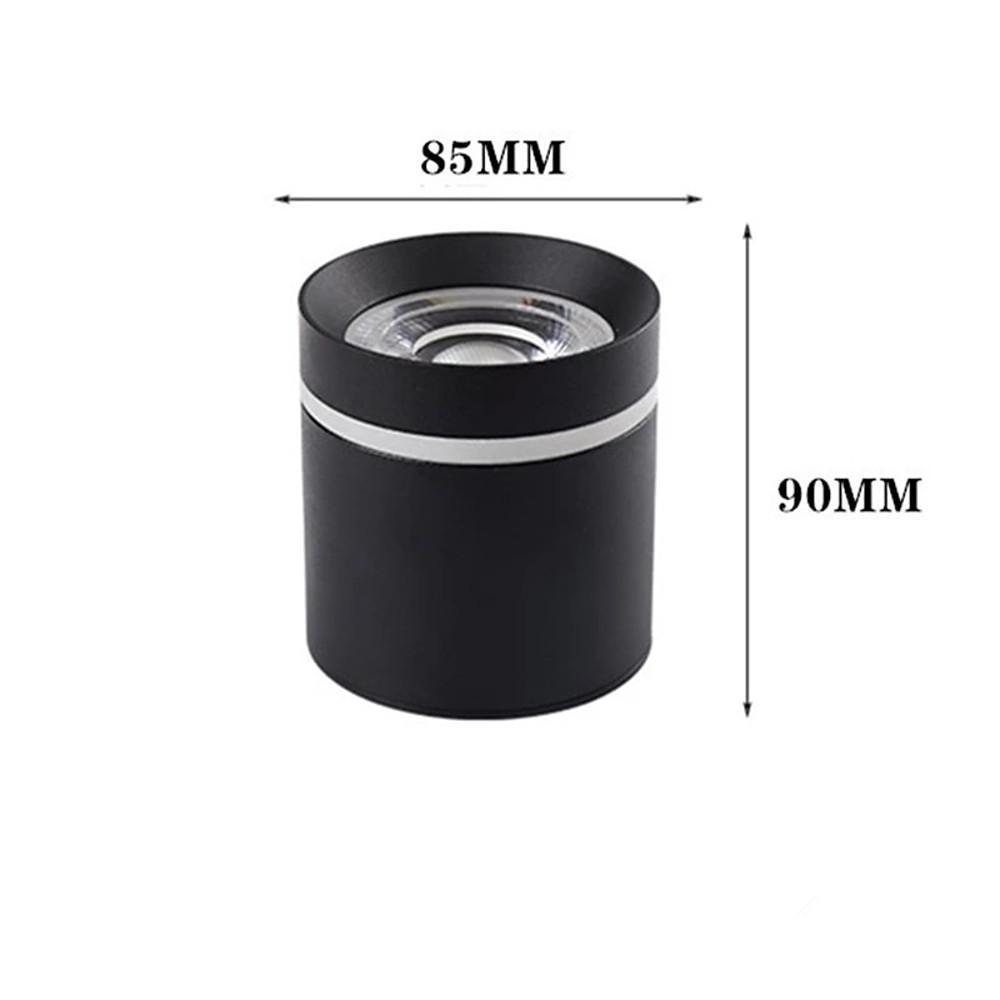 Modern Minimalist LED Flush Mount Ceiling Light Cylindrical Aluminum Geometric Fixture White Black