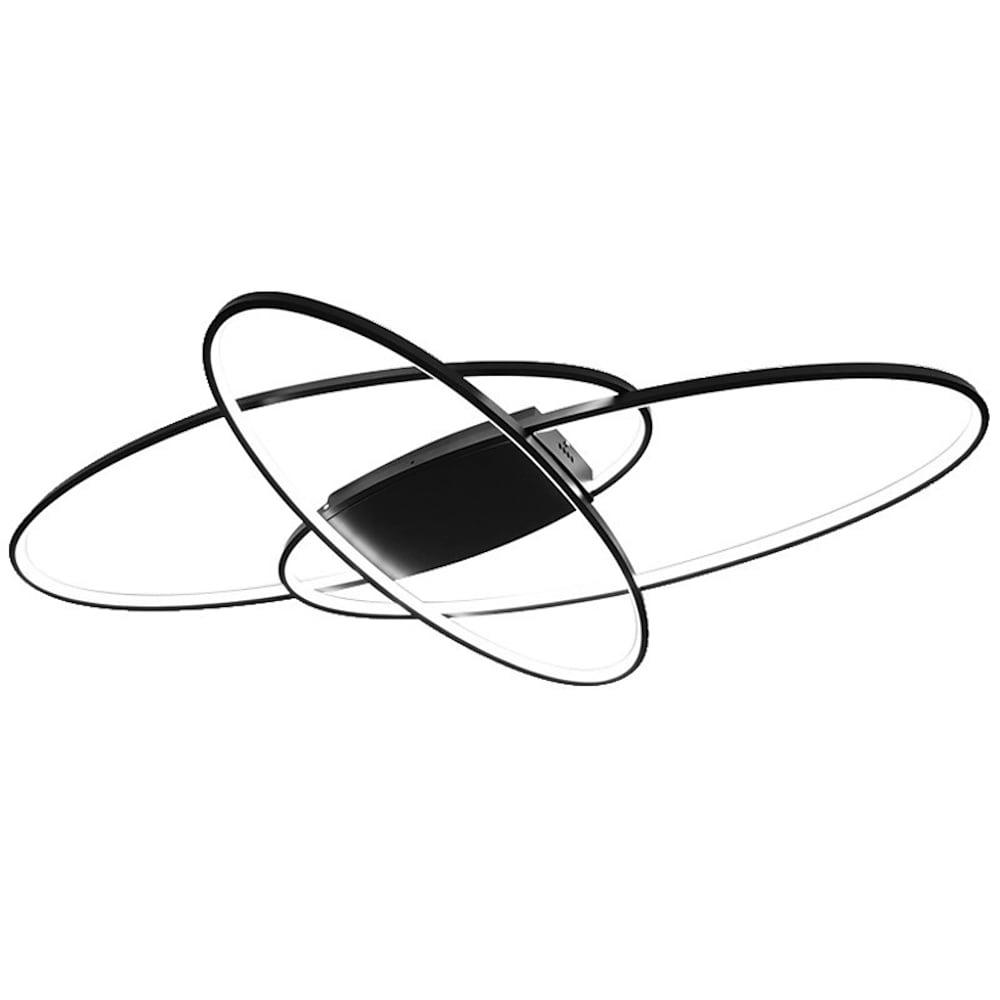Modern LED Overlapping Oval Ceiling Light Contemporary Flush Mount Fixture