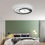 Geometric Three Ring LED Flush Mount Ceiling Light Modern Minimalist Lighting