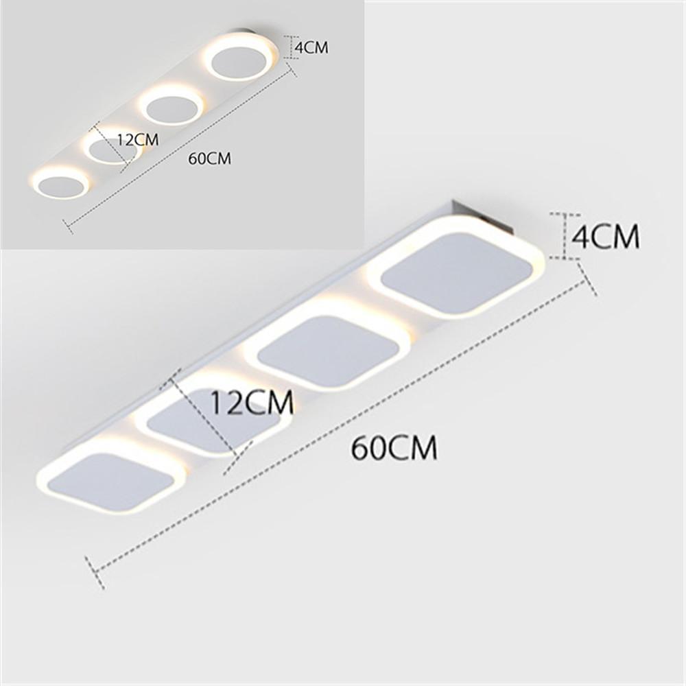Modern Geometric LED Flush Mount Ceiling Light Minimalist Round and Square Metal Fixture