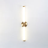 Vertical Gold Tubo Linear LED Wall Lamp Modern Minimalist Architectural Sconce Lighting