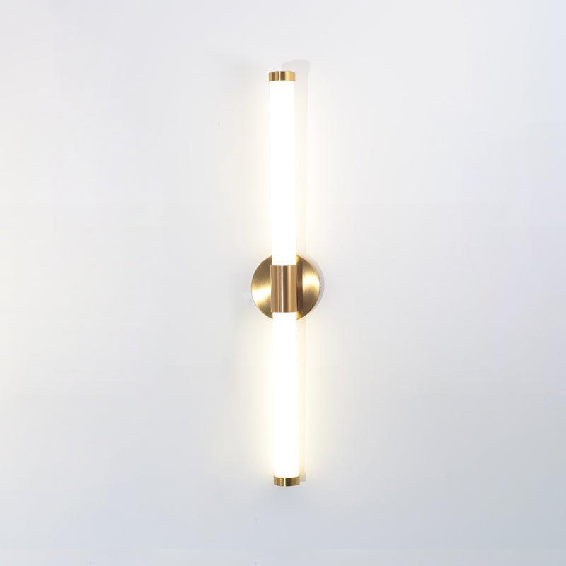 Vertical Gold Tubo Linear LED Wall Lamp Modern Minimalist Architectural Sconce Lighting