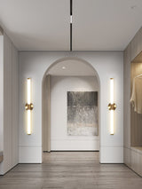 Vertical Gold Tubo Linear LED Wall Lamp Modern Minimalist Architectural Sconce Lighting