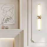 Vertical Gold Tubo Linear LED Wall Lamp Modern Minimalist Architectural Sconce Lighting