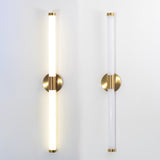 Vertical Gold Tubo Linear LED Wall Lamp Modern Minimalist Architectural Sconce Lighting