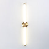 Vertical Gold Tubo Linear LED Wall Lamp Modern Minimalist Architectural Sconce Lighting