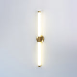 Vertical Gold Tubo Linear LED Wall Lamp Modern Minimalist Architectural Sconce Lighting