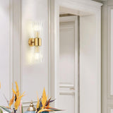 Vesta Gold Crystal Wall Sconce Modern Indoor Sconce Lighting Set of Two