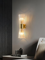 Vesta Gold Crystal Wall Sconce Modern Indoor Sconce Lighting Set of Two