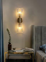 Vesta Gold Crystal Wall Sconce Modern Indoor Sconce Lighting Set of Two