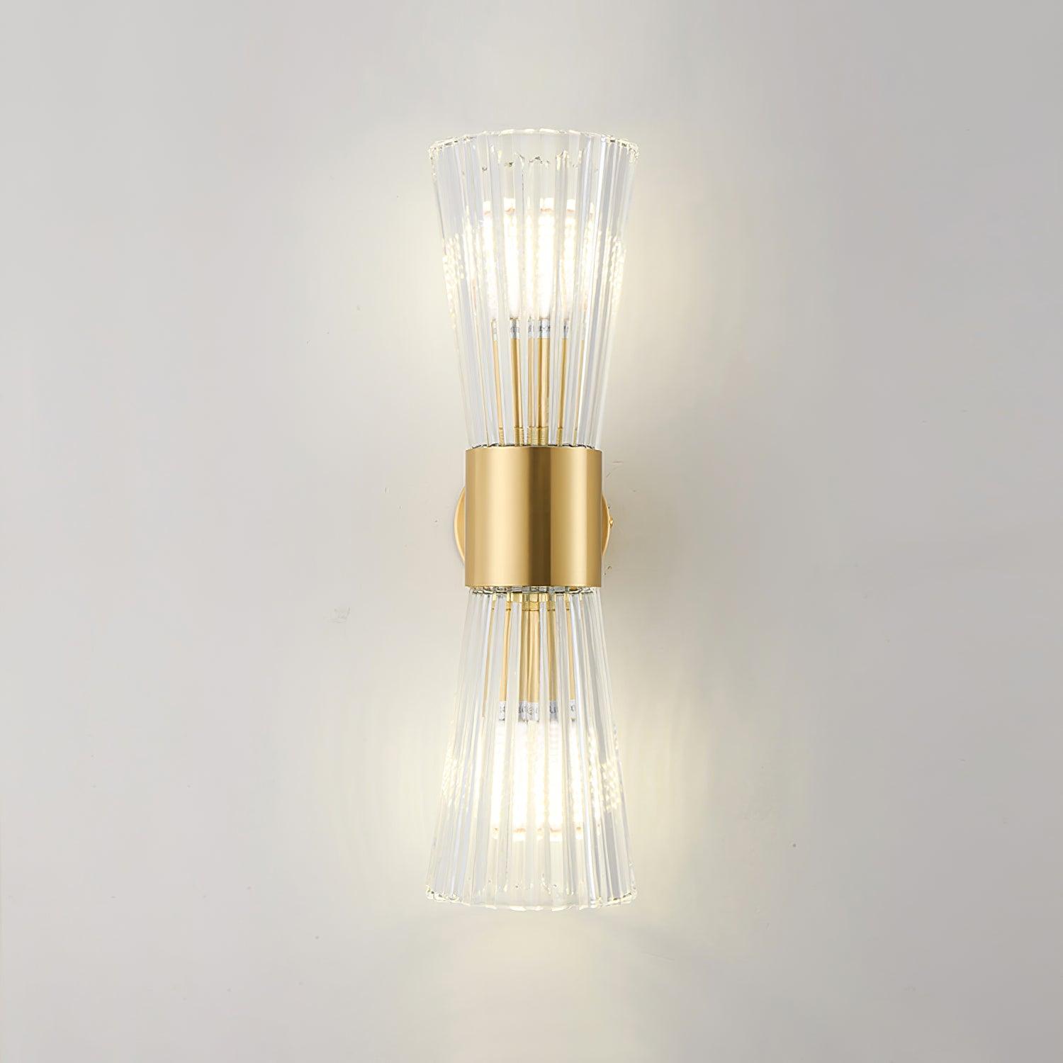 Vesta Gold Crystal Wall Sconce Modern Indoor Sconce Lighting Set of Two