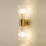 Vesta Gold Crystal Wall Sconce Modern Indoor Sconce Lighting Set of Two