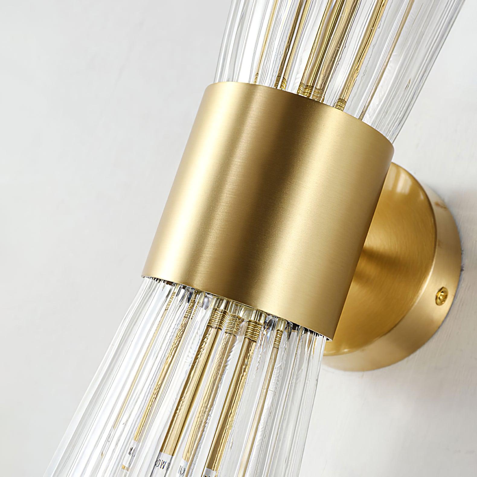 Vesta Gold Crystal Wall Sconce Modern Indoor Sconce Lighting Set of Two