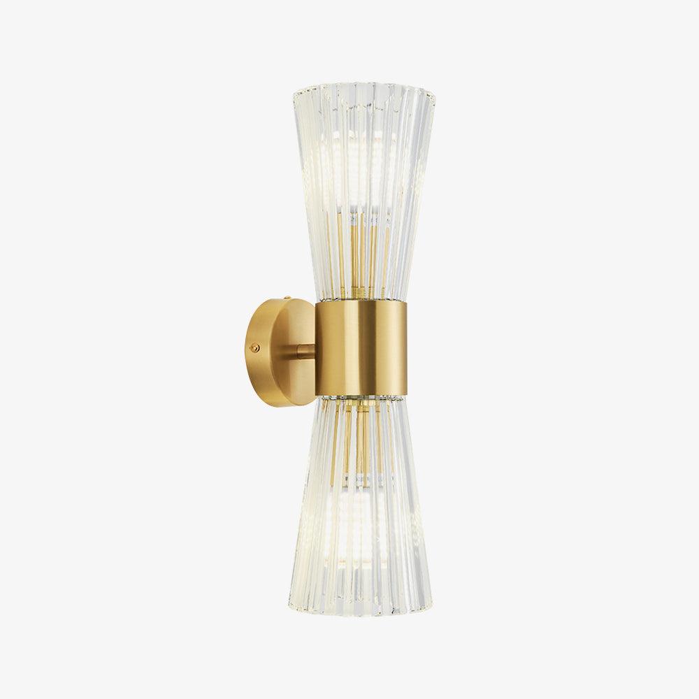 Vesta Gold Crystal Wall Sconce Modern Indoor Sconce Lighting Set of Two
