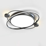 Modern Nordic Circular LED Flush Mount Ceiling Light Dimmable Metal Lamp for Living Room