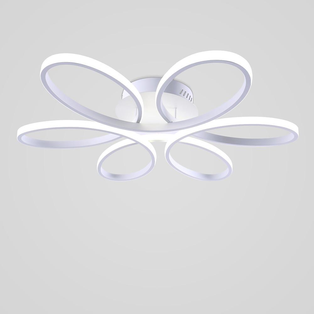 Modern Flower Petal LED Flush Mount Ceiling Light Dimmable Contemporary Fixture