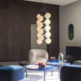 Vine Series Modular Glass Globe Pendant Light Chrome Arc Hanging Fixture