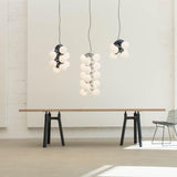 Vine Series Modular Glass Globe Pendant Light Chrome Arc Hanging Fixture
