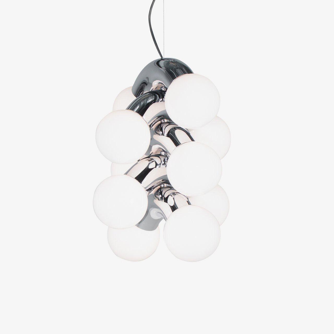 Vine Series Modular Glass Globe Pendant Light Chrome Arc Hanging Fixture