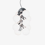 Vine Series Modular Glass Globe Pendant Light Chrome Arc Hanging Fixture