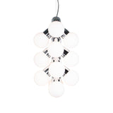 Vine Series Modular Glass Globe Pendant Light Chrome Arc Hanging Fixture