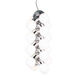 Vine Series Modular Glass Globe Pendant Light Chrome Arc Hanging Fixture