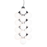 Vine Series Modular Glass Globe Pendant Light Chrome Arc Hanging Fixture