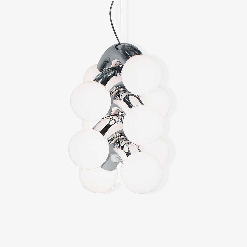 Vine Series Modular Glass Globe Pendant Light Chrome Arc Hanging Fixture