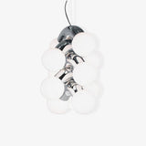 Vine Series Modular Glass Globe Pendant Light Chrome Arc Hanging Fixture