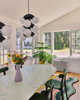 Vine Series Modular Glass Globe Pendant Light Chrome Arc Hanging Fixture