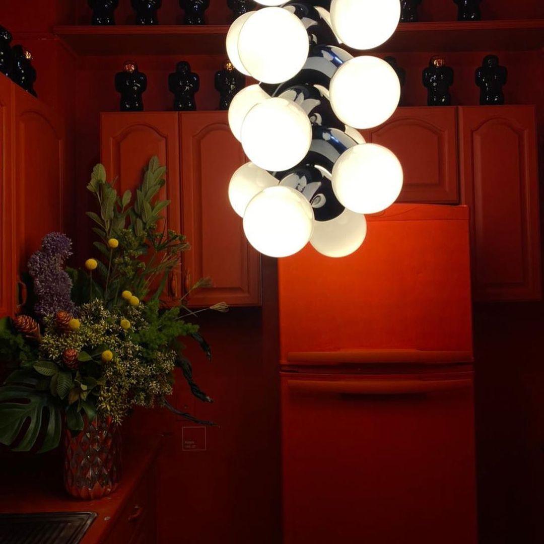 Vine Series Modular Glass Globe Pendant Light Chrome Arc Hanging Fixture