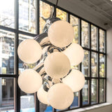 Vine Series Modular Glass Globe Pendant Light Chrome Arc Hanging Fixture