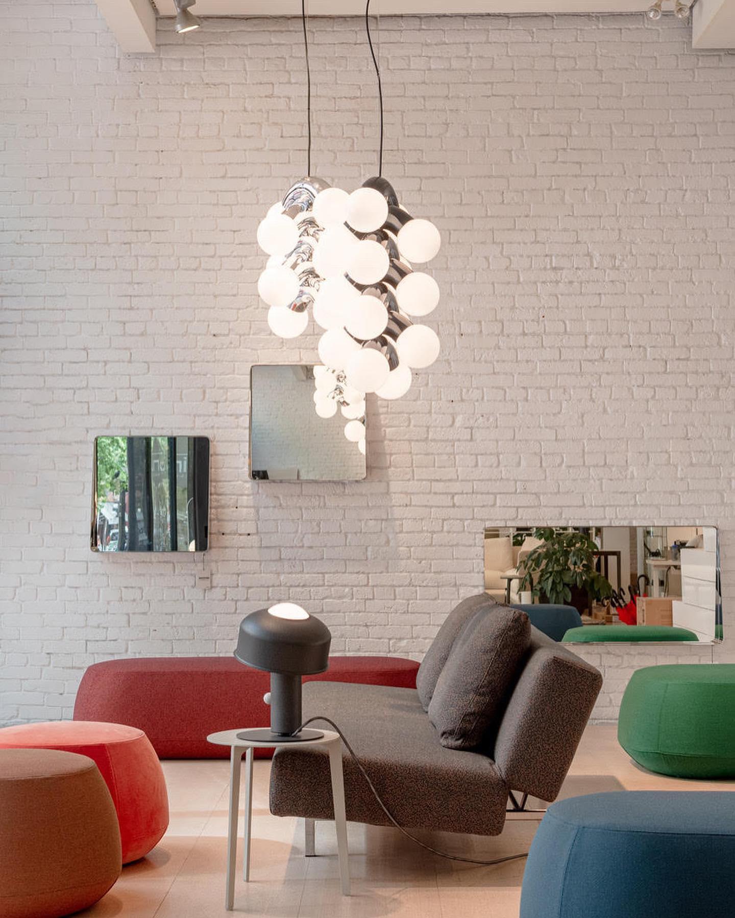 Vine Series Modular Glass Globe Pendant Light Chrome Arc Hanging Fixture