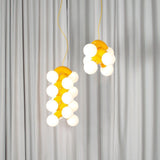Vine Series Modular Glass Globe Pendant Light Chrome Arc Hanging Fixture