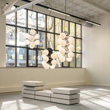 Vine Series Modular Glass Globe Pendant Light Chrome Arc Hanging Fixture