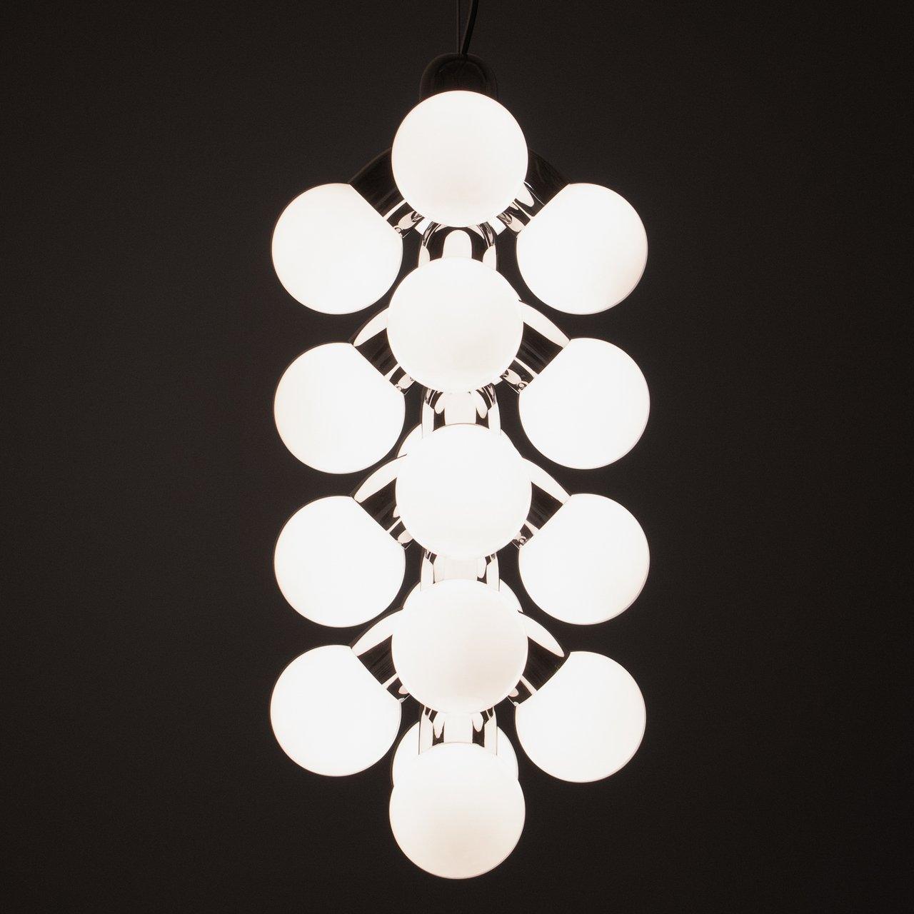 Vine Series Modular Glass Globe Pendant Light Chrome Arc Hanging Fixture