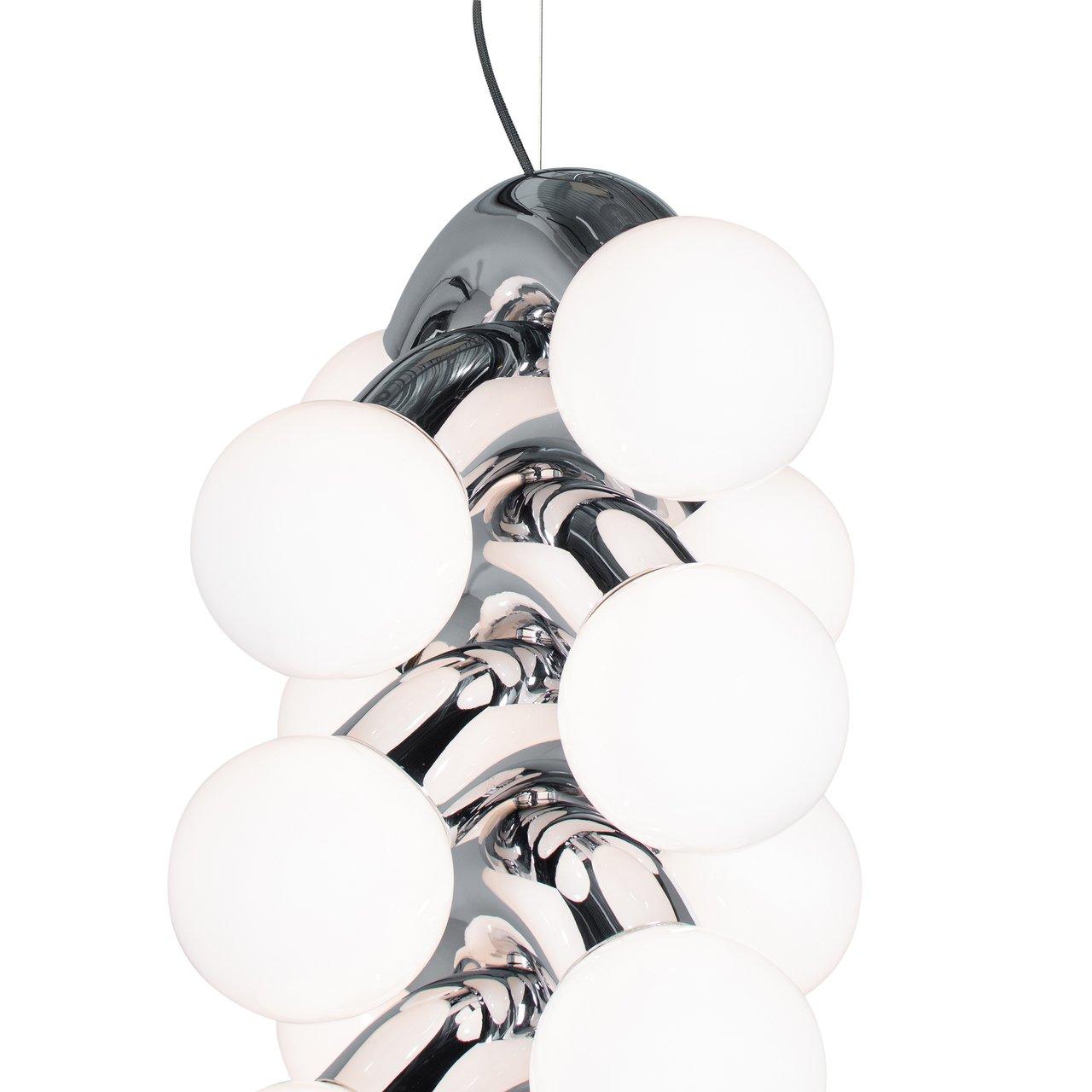 Vine Series Modular Glass Globe Pendant Light Chrome Arc Hanging Fixture