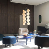 Vine Series Modular Glass Globe Pendant Light Chrome Arc Hanging Fixture