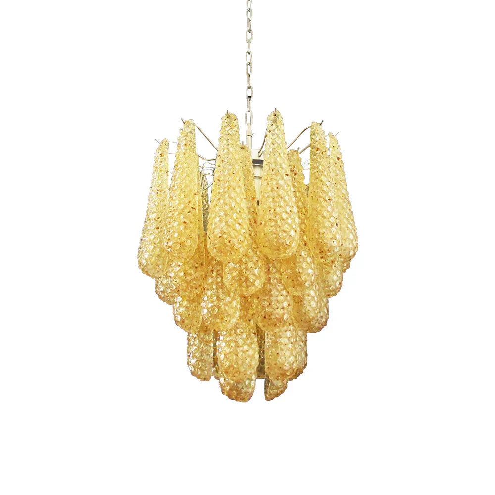 vintage-amber-glass-petal-murano-style-chandelier-for-elegant-home-decor