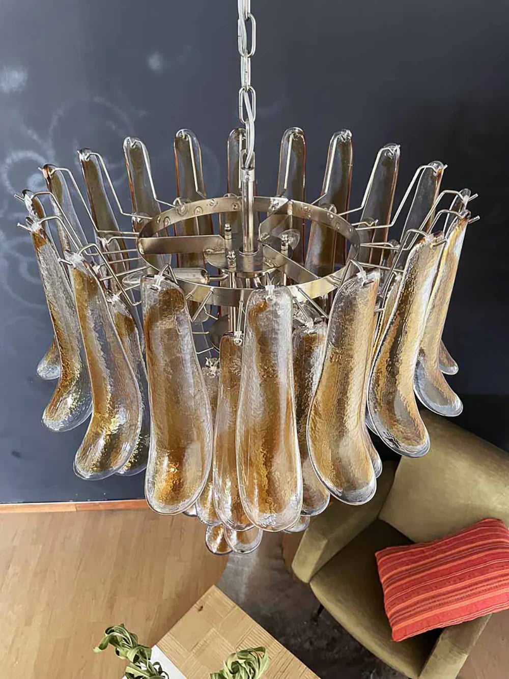 vintage-amber-murano-glass-petals-chandelier-handcrafted-elegant-pendant-light-fixture