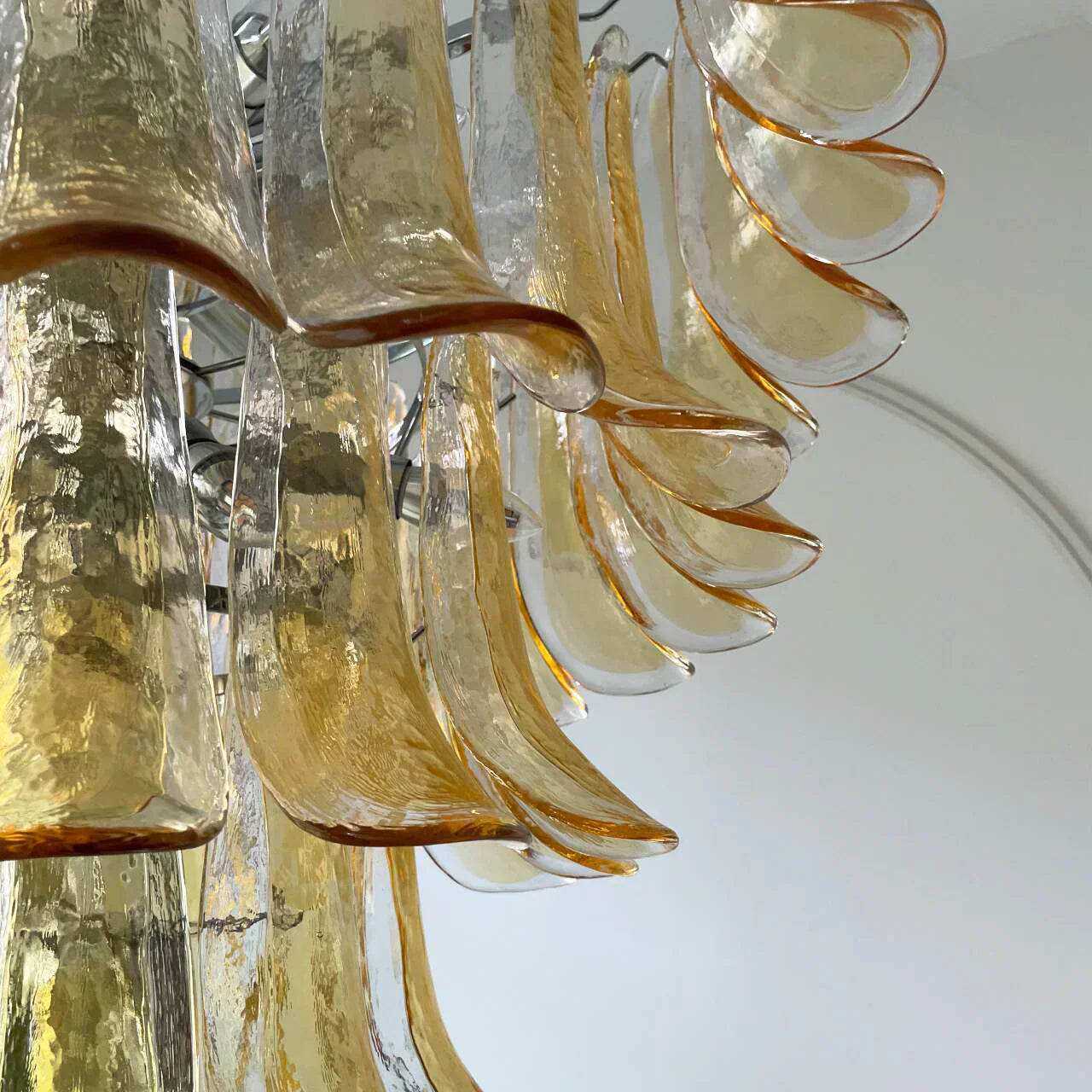 vintage-amber-murano-glass-petals-chandelier-handcrafted-elegant-pendant-light-fixture