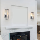 Vintage American Style Wall Sconce Retro Metal and Glass Indoor Wall Lamp for Bedroom and Living Room