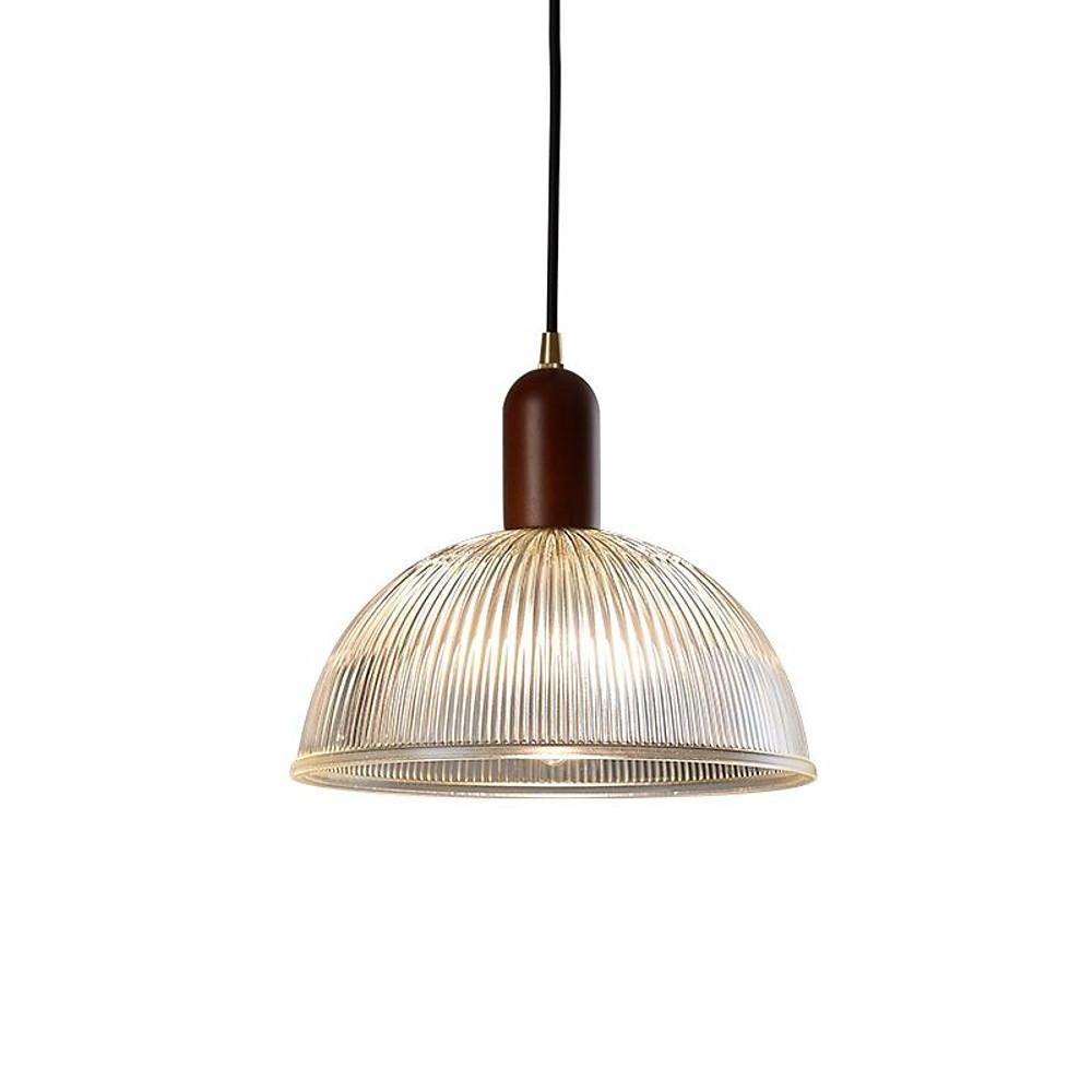 Vintage Bamboo and Glass Bowl Pendant Light for Kitchen Dining Room Country Style Ceiling Fixture