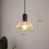 Vintage Bamboo and Glass Bowl Pendant Light for Kitchen Dining Room Country Style Ceiling Fixture